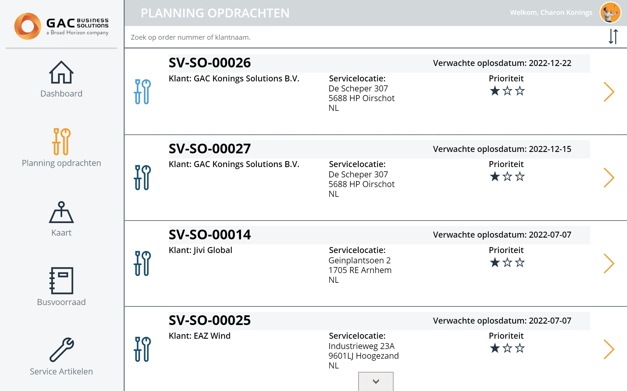 Intranetmeldingen voor de buitendienst in Power Apps