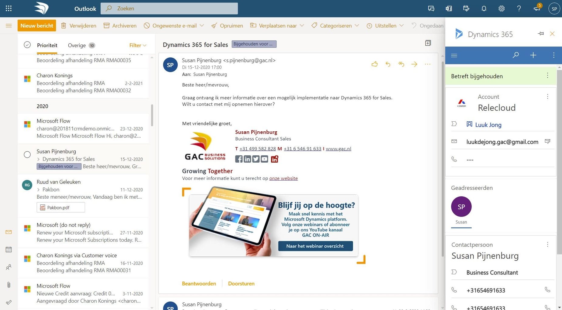 13 Outlook integratie 1